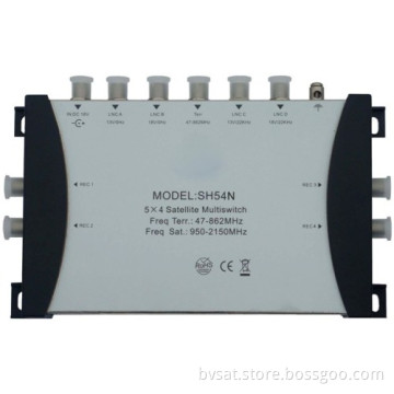 Easy Install 5 In 4 Out Stand-alone Satellite Multiswitch 